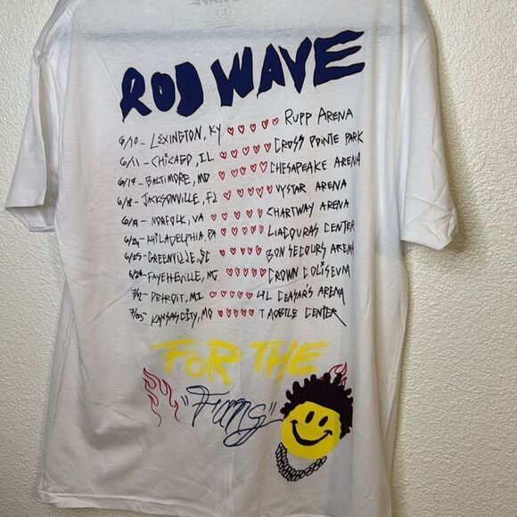 NEW-Rod Wave-Love “For The Fans” Tour- white- Men’s size Large - Picture 5 of 5